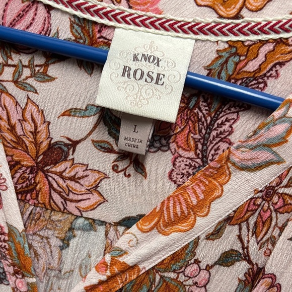 Knox Rose Orange and Pink Floral Maxi Dress - Picture 2 of 4